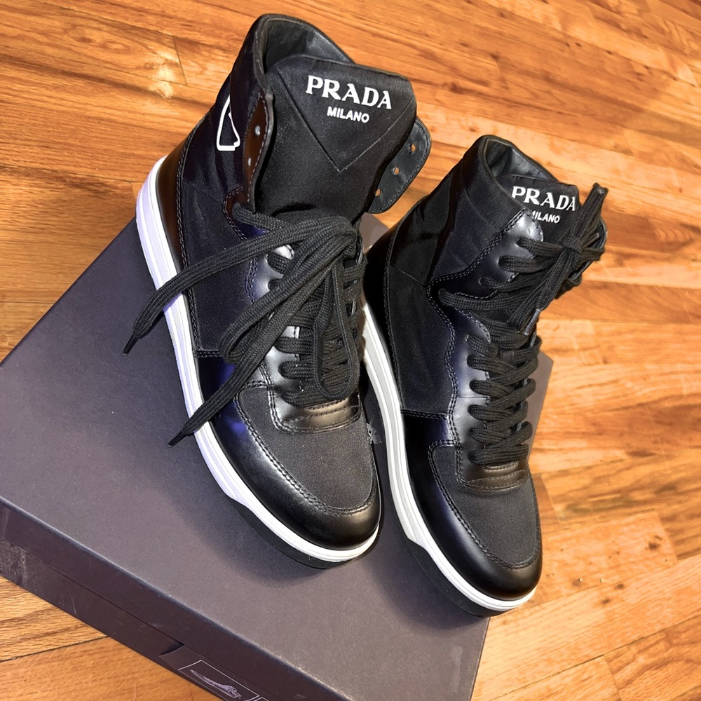 PRADA High-Top Sneakers SIZE 36.5 - Picture 9 of 12
